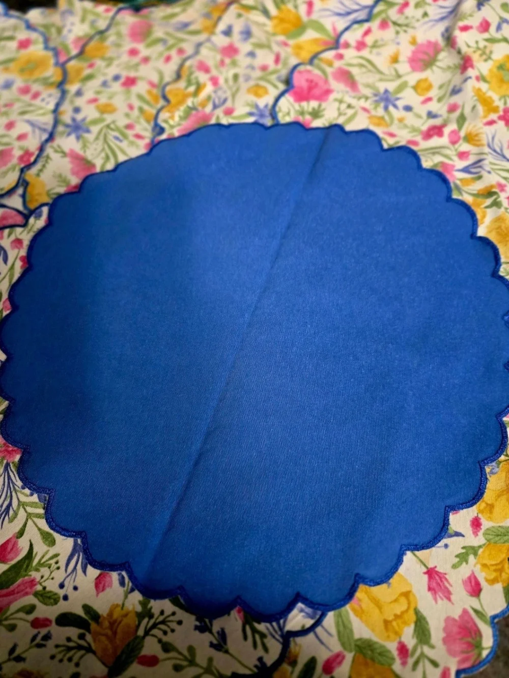 Set Of 8 Vintage Sofia Juliska Collection Placemats Scaloped Edge Reversible 16